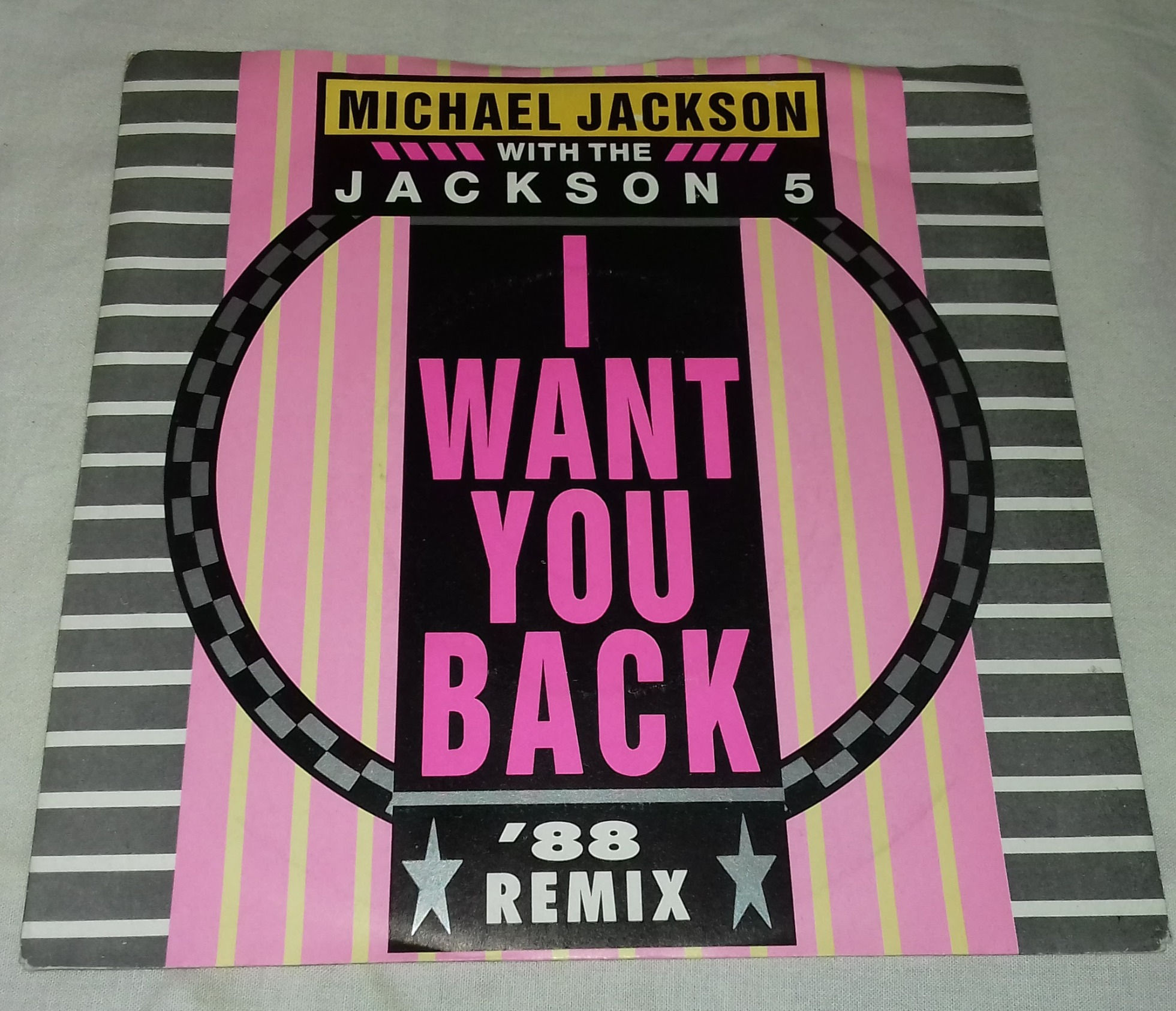 Michael Jackson With The Jackson 5 - I Want You Back '88 (7", Single) (Motown)