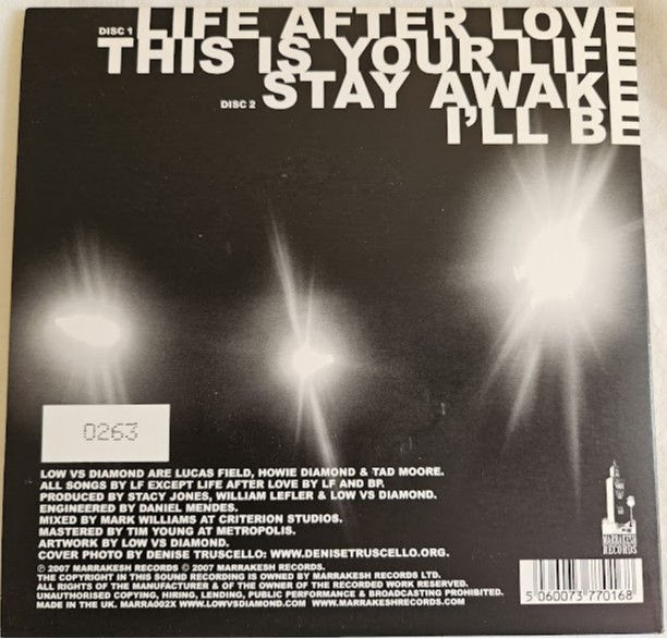 תמונה ממוזערת: Low vs Diamond - Life After Love EP (2x7", EP, Ltd, Num, Gat) (Marrakesh Records