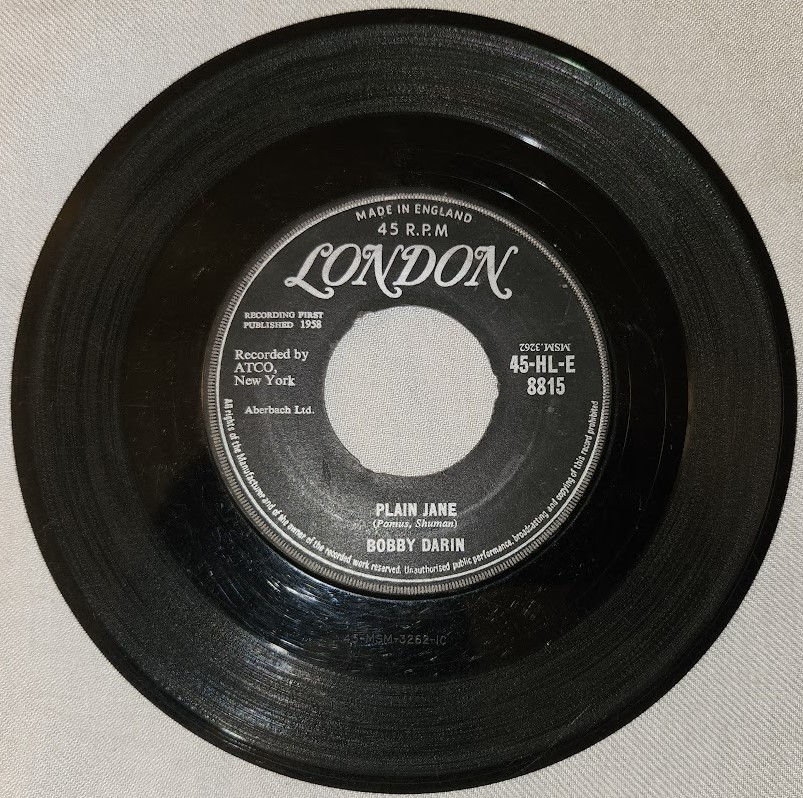 Bobby Darin - Plain Jane (7", Single) (London Records)