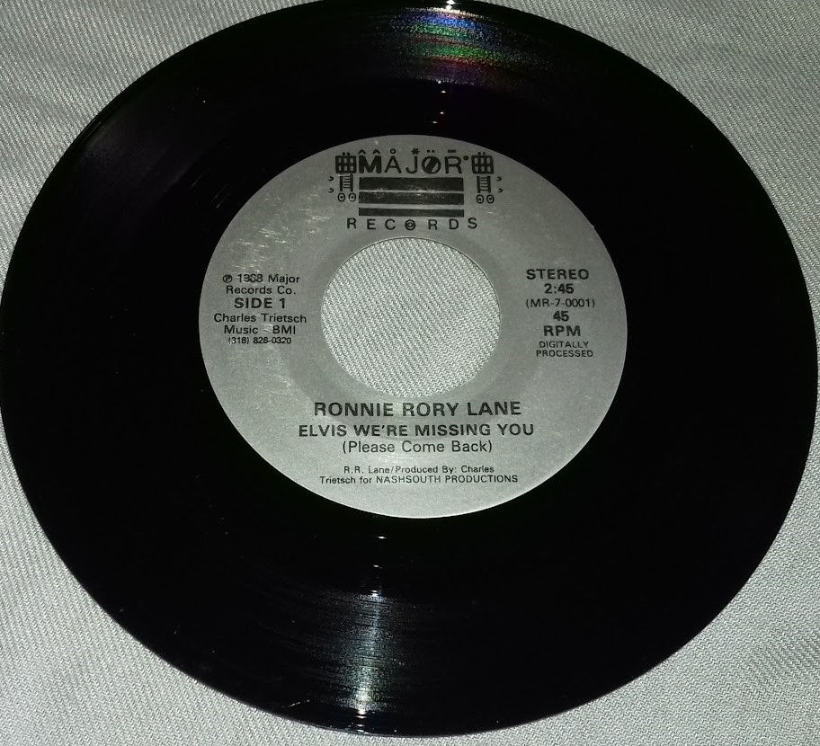 Ronnie Rory Lane - Elvis We're Missing You (Please Come Back) (7") (Major Record