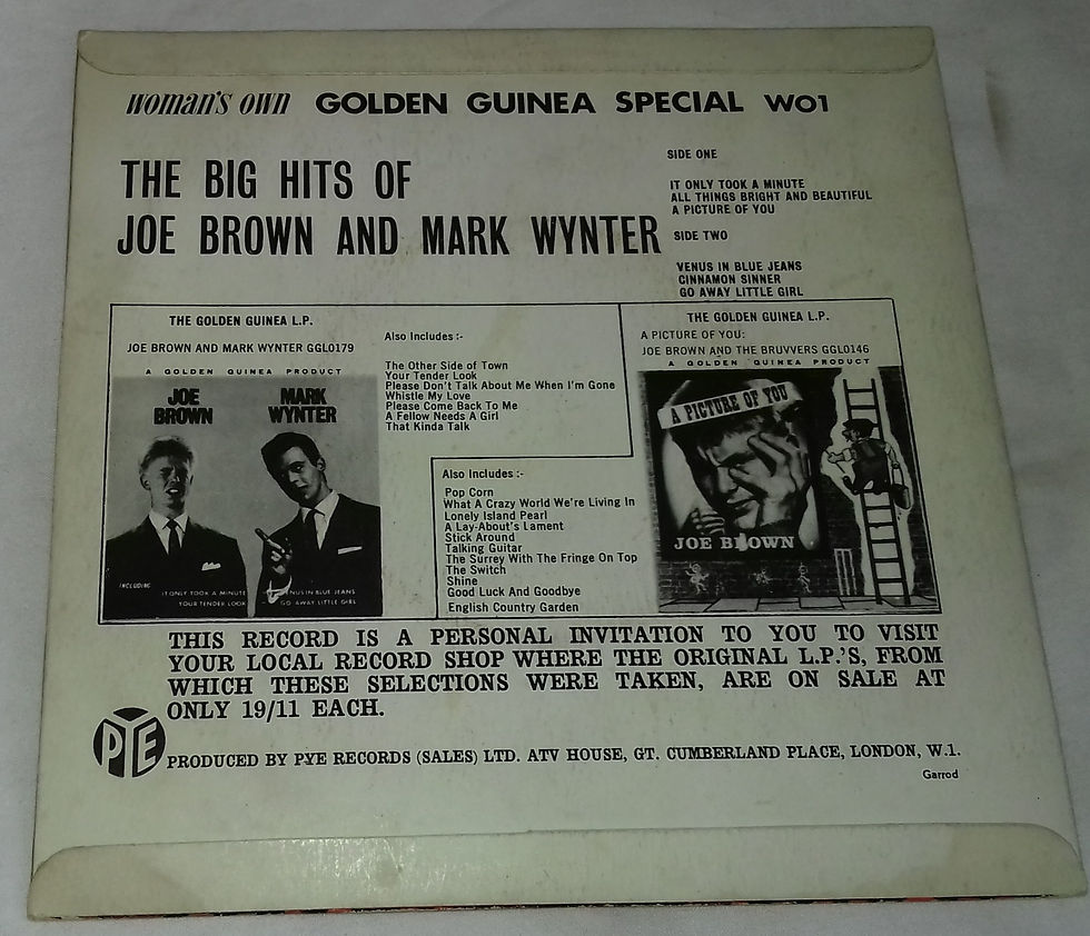 Pikkukuva: Joe Brown And Mark Wynter - The Big Hits Of Joe Brown And Mark Wynter (7", EP)