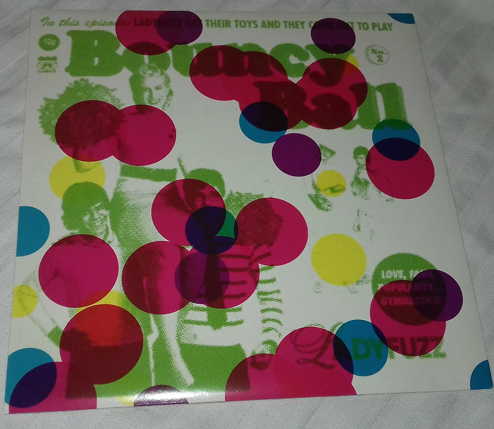 Miniatyrbild: Ladyfuzz - Bouncy Ball Remixes (7", Blu) (Transgressive Records)