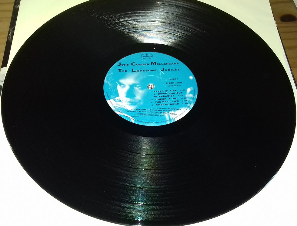 Miniature : John Cougar Mellencamp - The Lonesome Jubilee (LP, Album) (Mercury, Mercury)