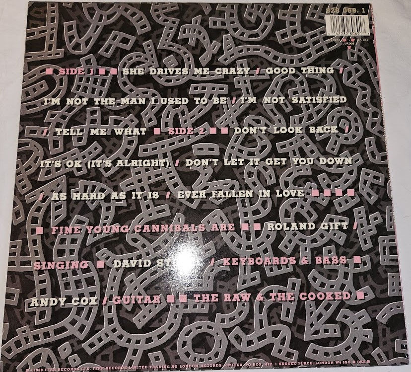 Miniatura: Fine Young Cannibals - The Raw & The Cooked (LP, Album) (London Records)