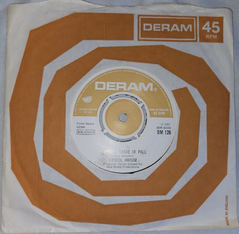 Procol Harum - A Whiter Shade Of Pale (7", Single, RP) (Deram)