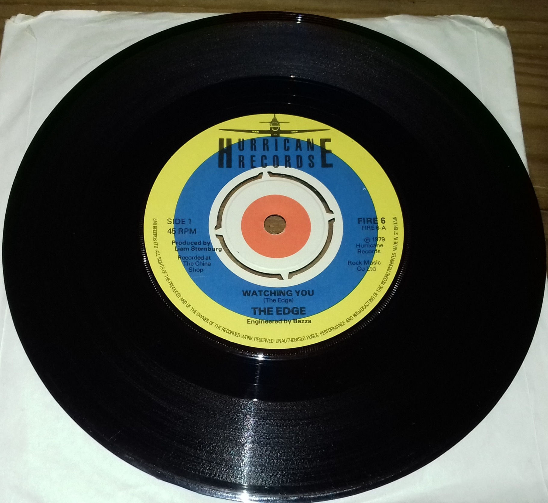 The Edge - Watching You (7", Single) (Hurricane Records (2))