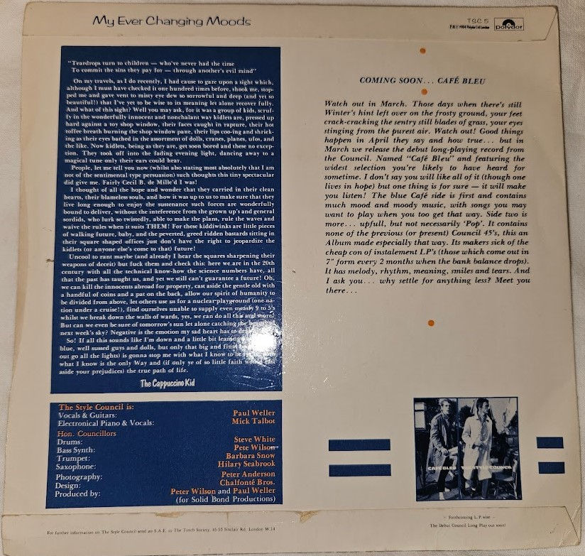Thumbnail: The Style Council - My Ever Changing Moods (7", Single, Sil) (Polydor)