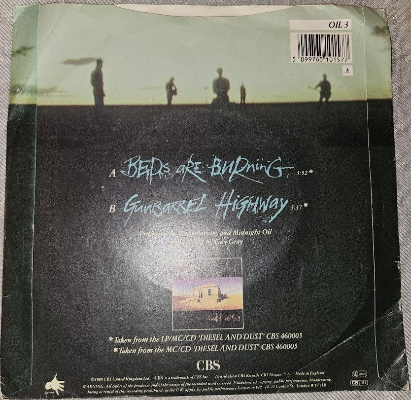Thumbnail: Midnight Oil ‎– Beds Are Burning 7" Single