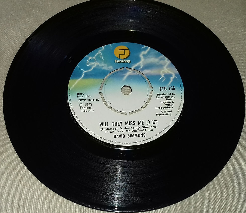 David Simmons - Will They Miss Me / It's A Shame (7", Single) (Fantasy)