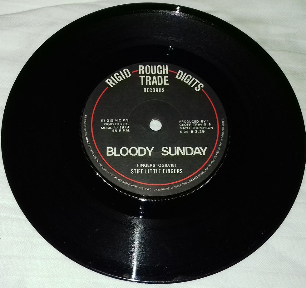 Miniatyrbild: Stiff Little Fingers - Gotta Gettaway (7", Single) (Rough Trade, Rigid Digits)