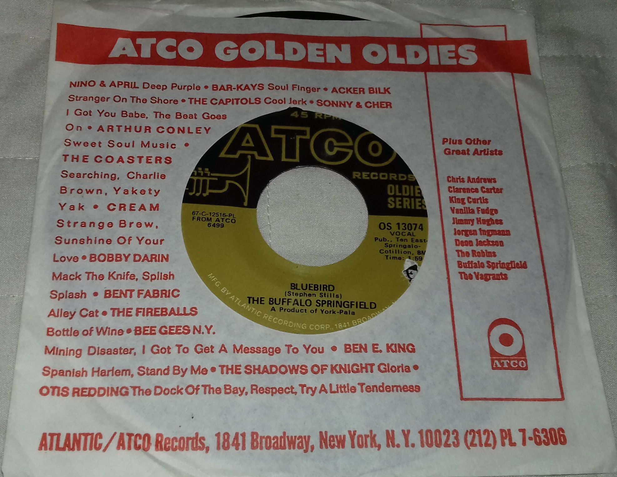 The Buffalo Springfield* - Bluebird / Mr. Soul (7", Single, RE, PL ) (ATCO Recor