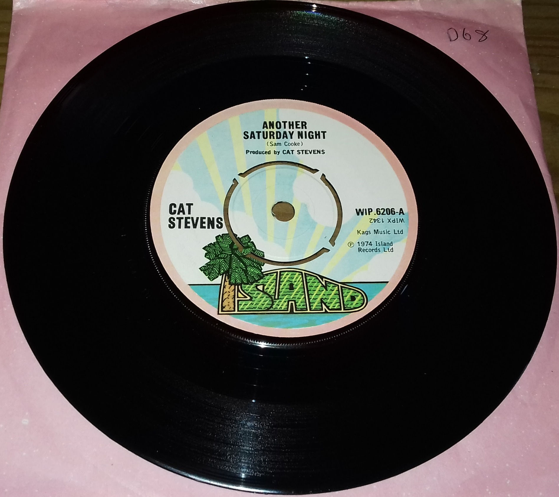 Cat Stevens - Another Saturday Night (7", Single) (Island Records, Island Recor
