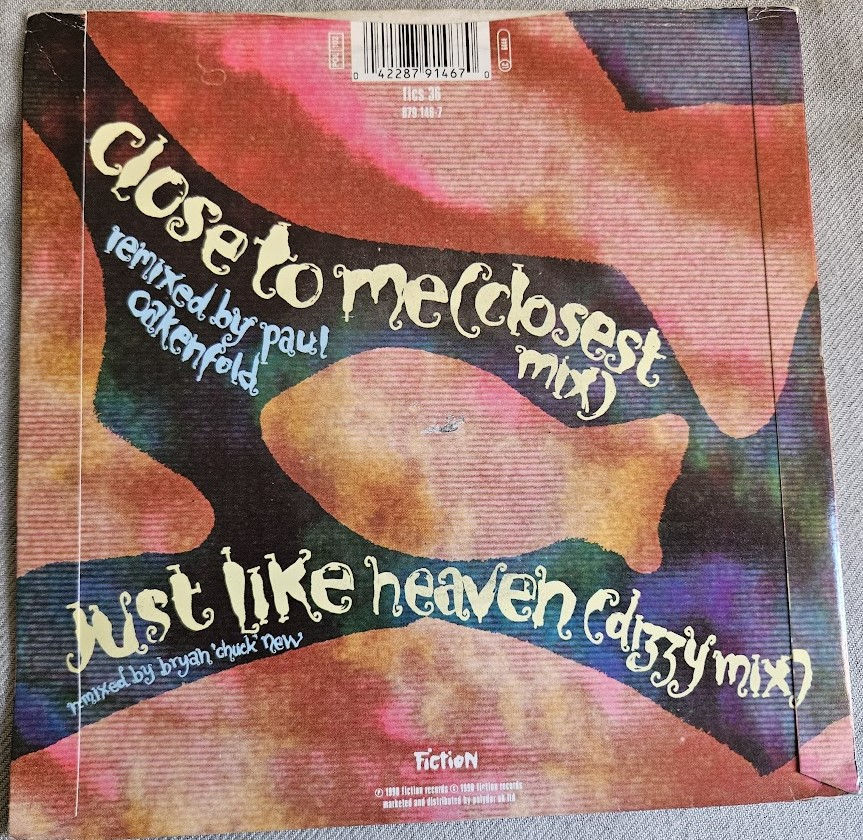 Pikkukuva: The Cure - Close To Me · Remix (7", Single, Pap) (Fiction Records, Fiction Recor