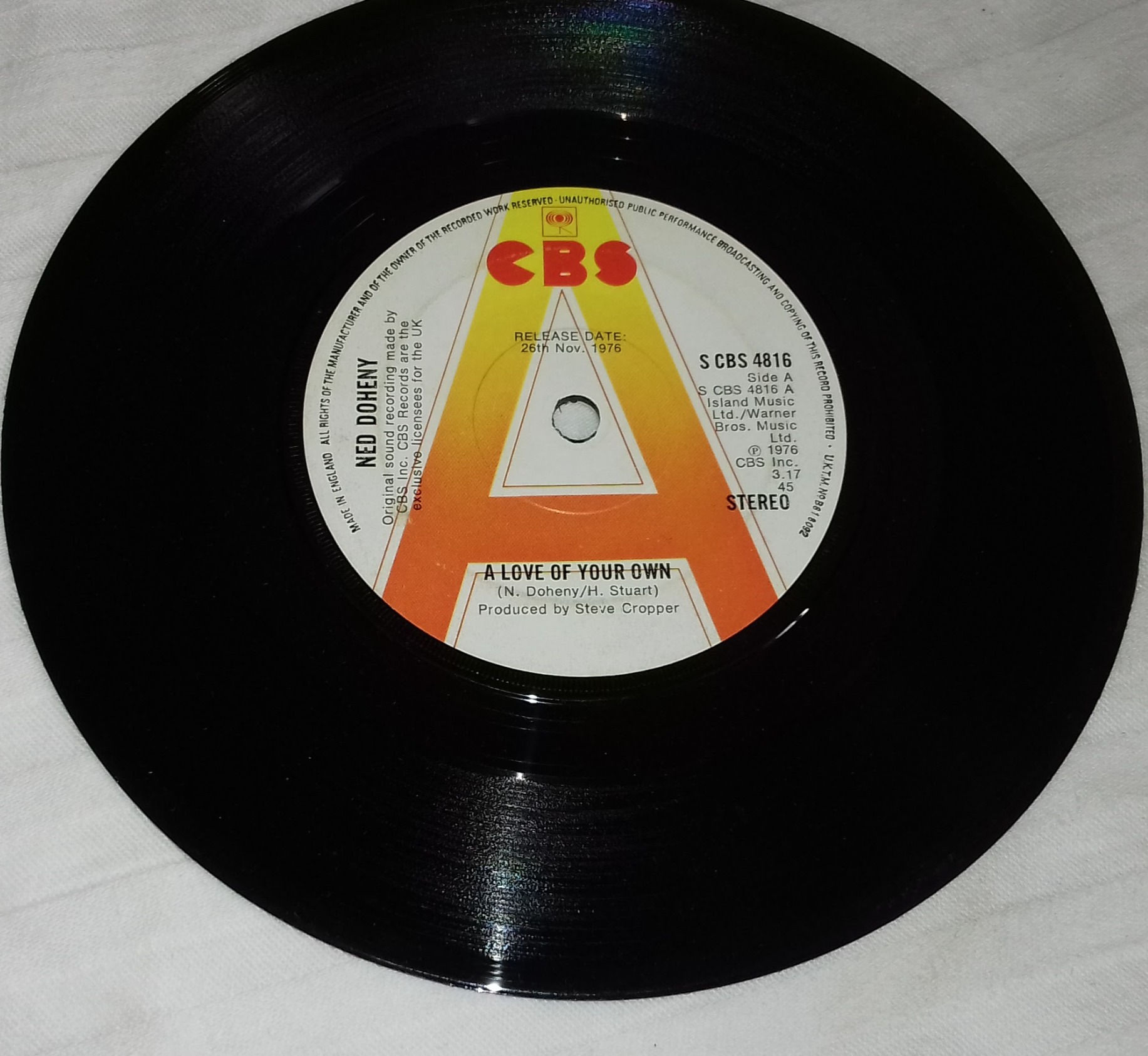 Ned Doheny - A Love Of Your Own (7", Single, Promo) (CBS)