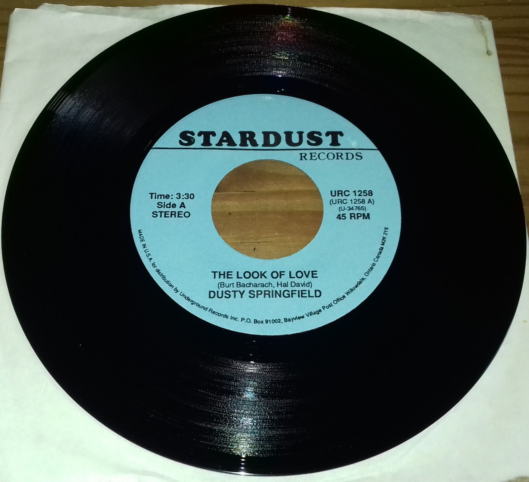 Dusty Springfield - The Look Of Love (7", Single, RE) (Stardust Records)