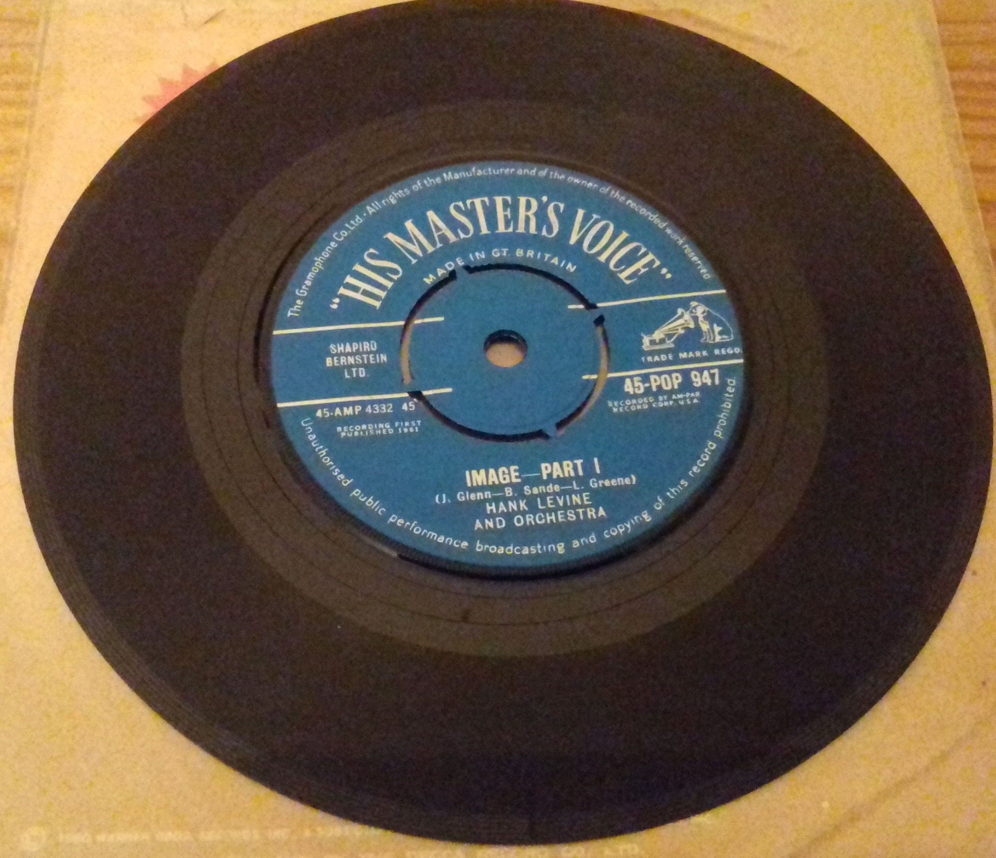 Hank Levine And Orchestra* - Image Part 1 / Image Part 2 (7", Single) (His Maste