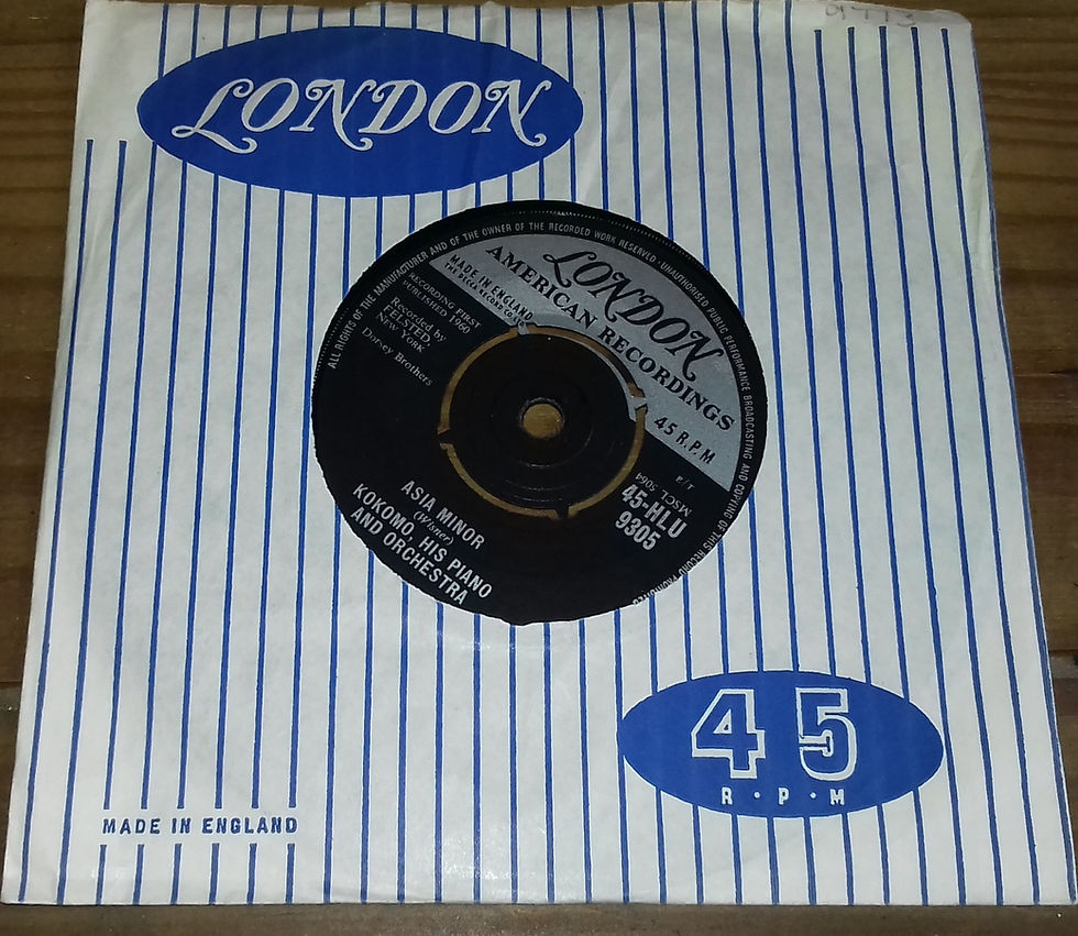 Kokomo, His Piano And Orchestra* - Asia Minor (7", Single) (London Records, Lond