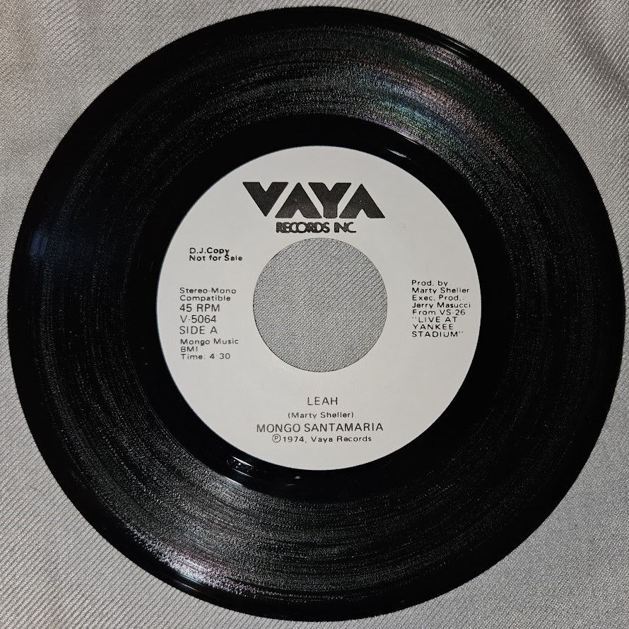 Mongo Santamaria - Leah (7", Promo) (Vaya Records)