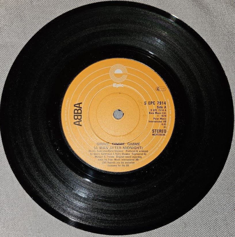 ABBA - Gimme, Gimme, Gimme (A Man After Midnight) (7", Single, Ora) (Epic)