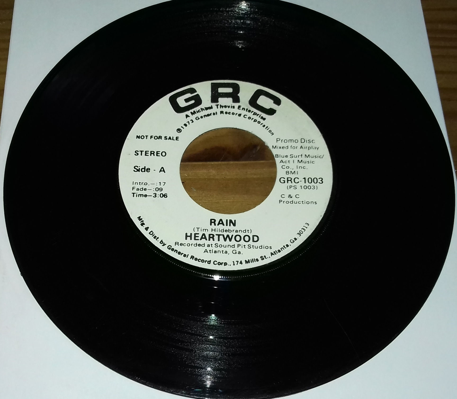 Heartwood - Rain (7", Mono, Promo) (GRC)