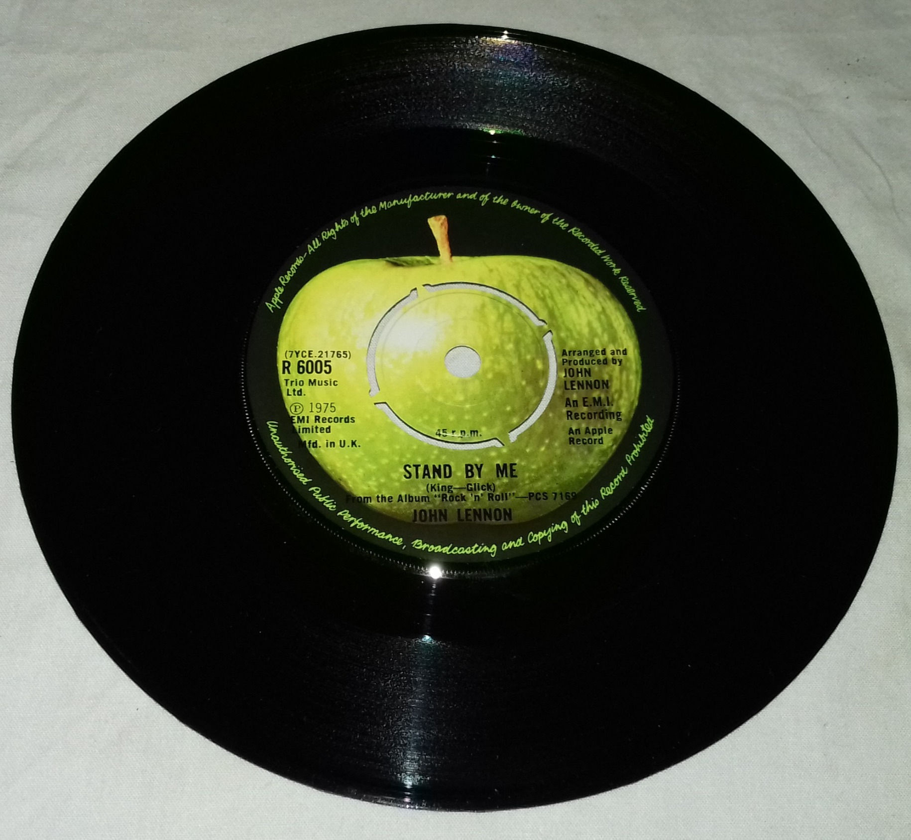 John Lennon - Stand By Me (7", Single) (Apple Records)