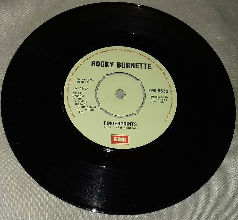 Miniature : Rocky Burnette - Fingerprints (7", Single) (EMI)