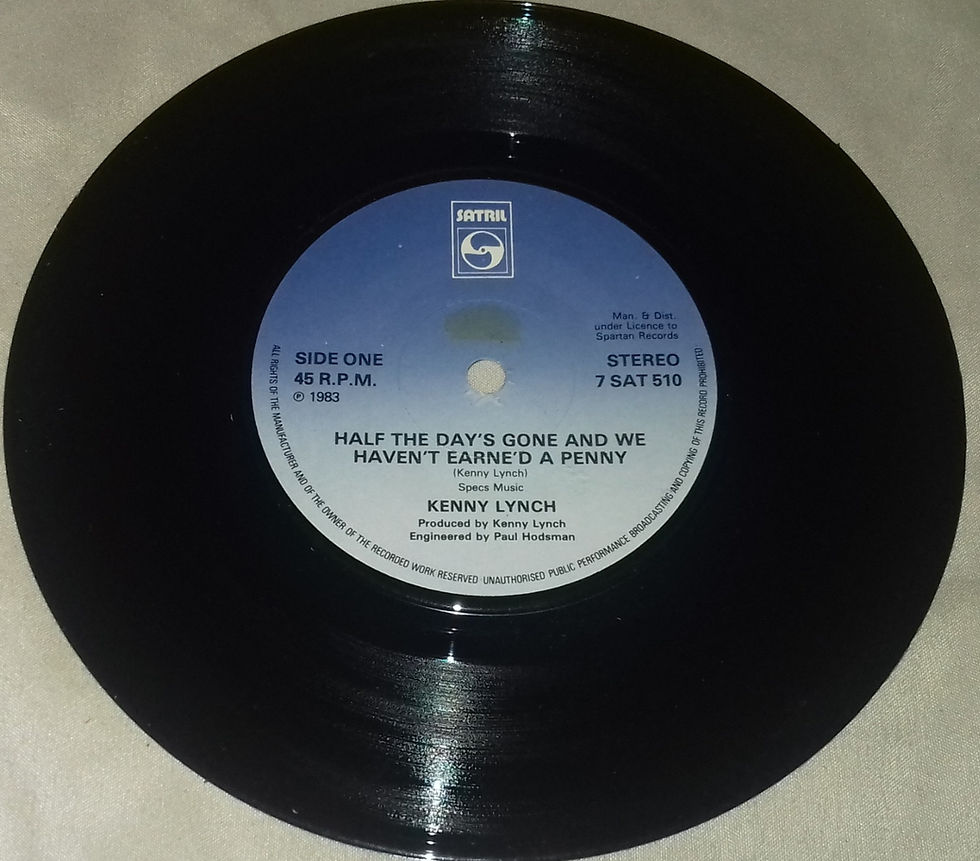 Kenny Lynch - Half The Day's Gone And We Haven't Earne'd A Penny (7") (Satril)