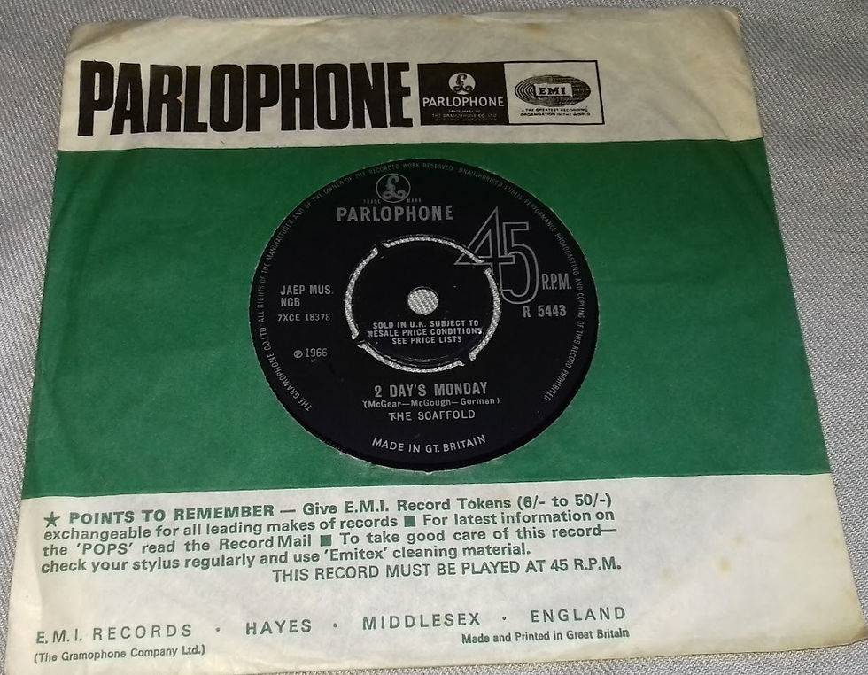 Miniatura: Scaffold - 2 Day's Monday (7", Single) (Parlophone)