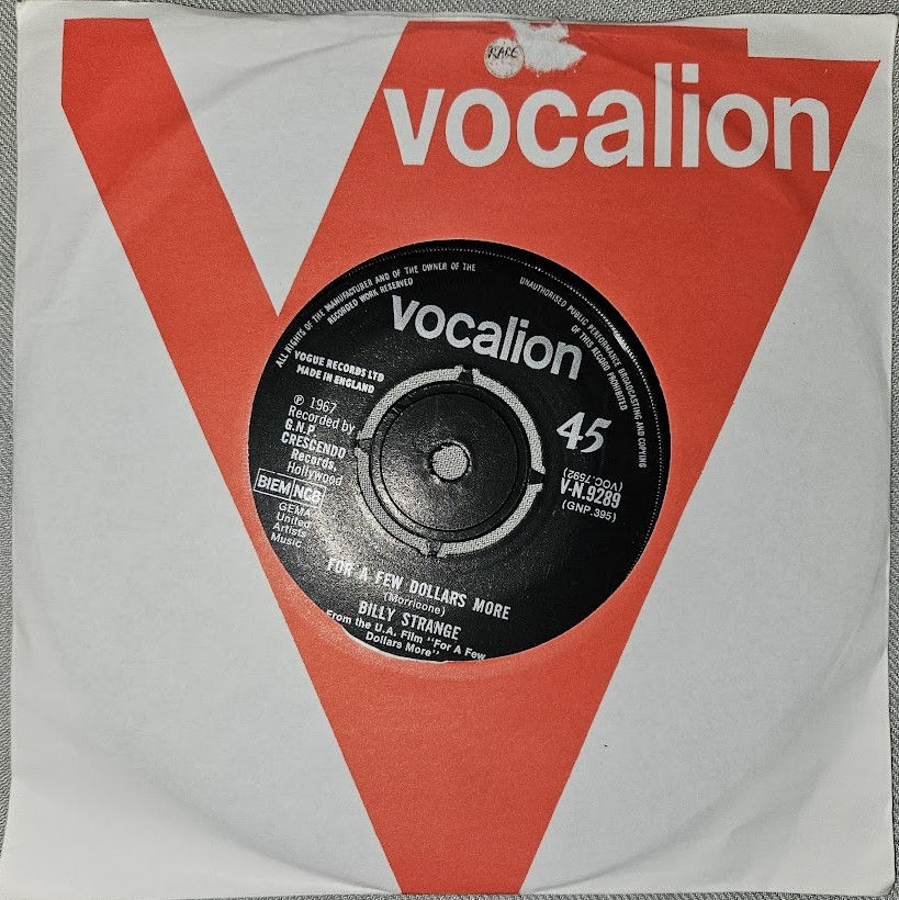 Billy Strange - For A Few Dollars More (7", Single) (Vocalion (3))
