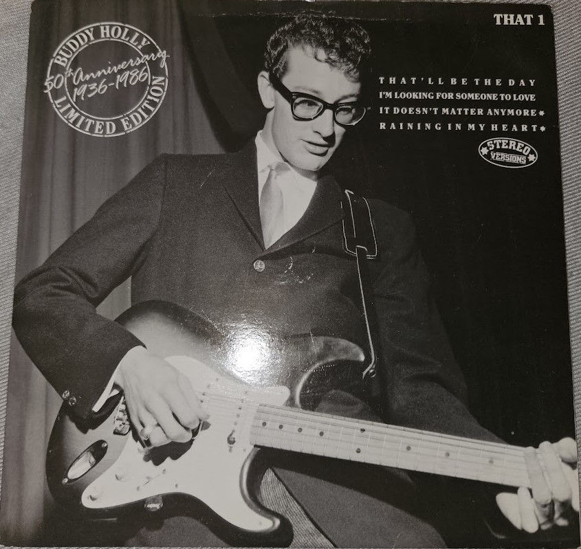 Buddy Holly - 50th Anniversary 1936 - 1986 (7", EP, Mono, Ltd) (MCA Records)