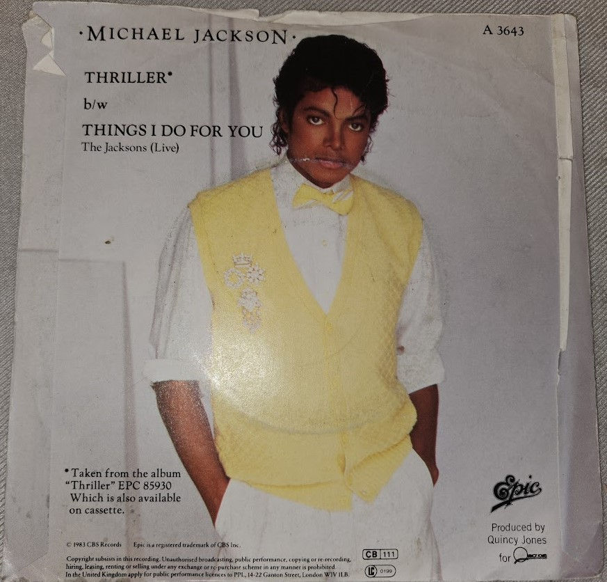 Miniatyrbild: Michael Jackson - Thriller (7", Single, Pap) (Epic, Epic)