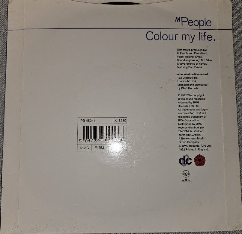 Miniaturbild: M People - Colour My Life (7", Single) (Deconstruction)
