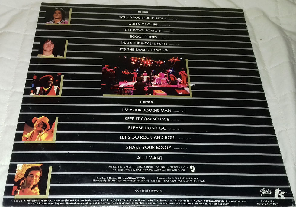 Thumbnail: KC & The Sunshine Band - Greatest Hits (LP, Comp) (Epic, T.K. Records)