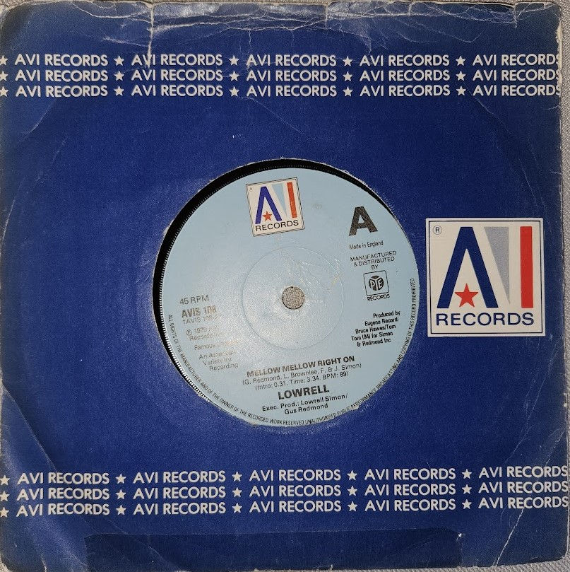 Lowrell* - Mellow Mellow Right On (7", Sol) (AVI Records)