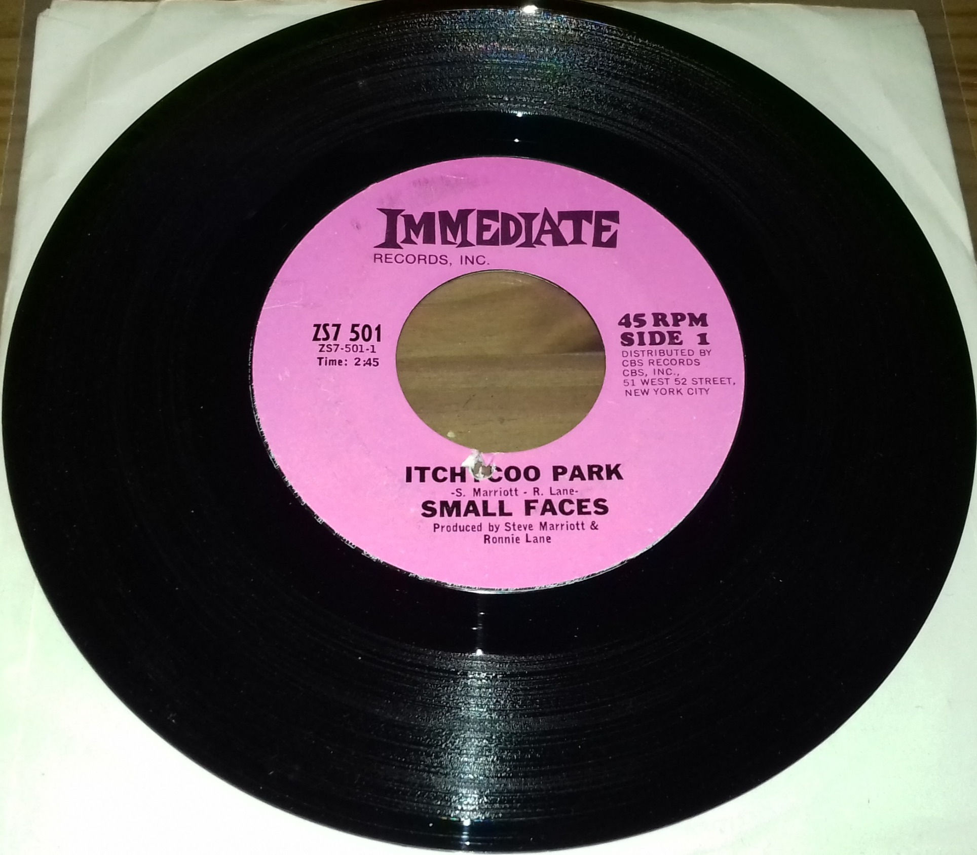 Small Faces - Itchycoo Park (7", Single, Pit) (Immediate)