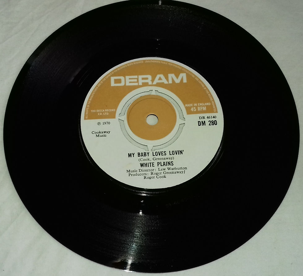 ภาพขนาดย่อ: White Plains - My Baby Loves Lovin' (7", Single) (Deram)