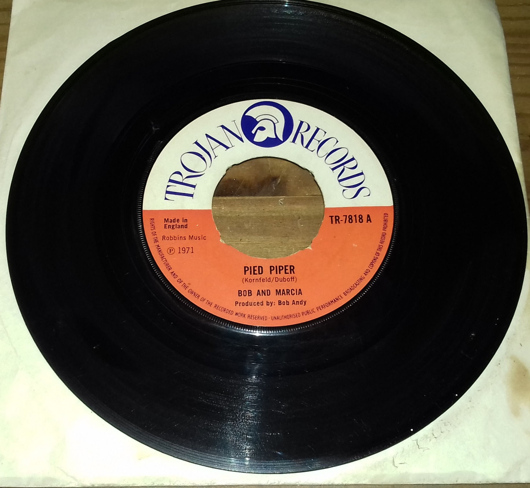 Bob And Marcia* - Pied Piper (7", Single, Pus) (Trojan Records)