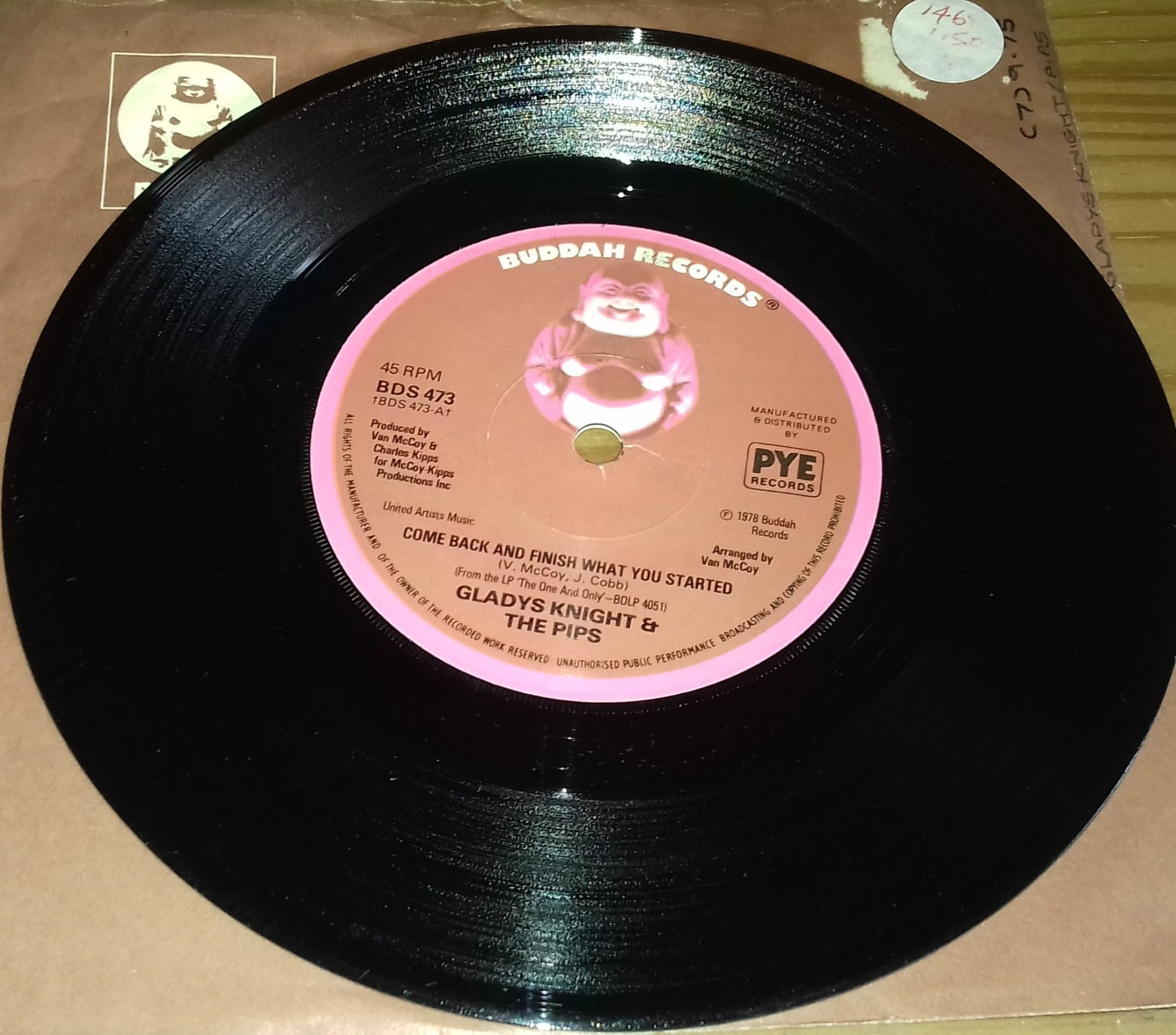 Gladys Knight & The Pips* - Come Back And Finish What You Started (7", Single) (