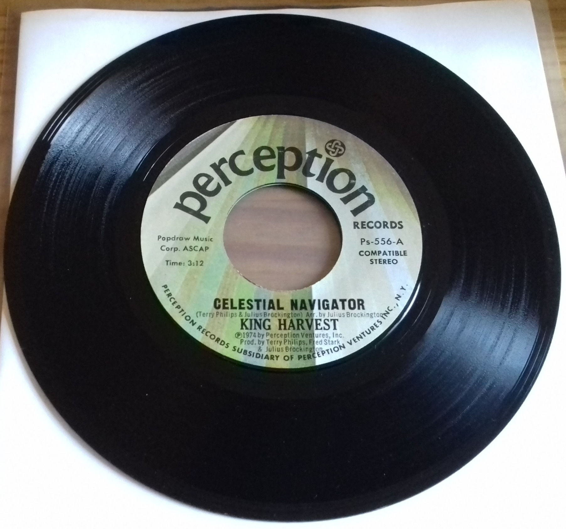 King Harvest - Celestial Navigator (7", Single) (Perception Records (5))
