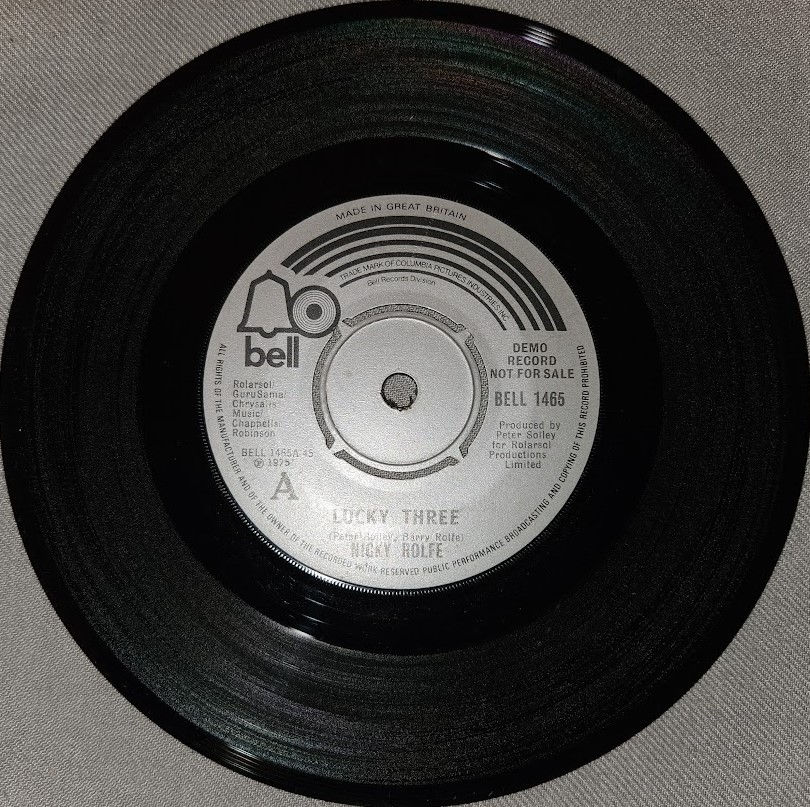 Nicky Rolfe - Lucky Three (7", Promo) (Bell Records)
