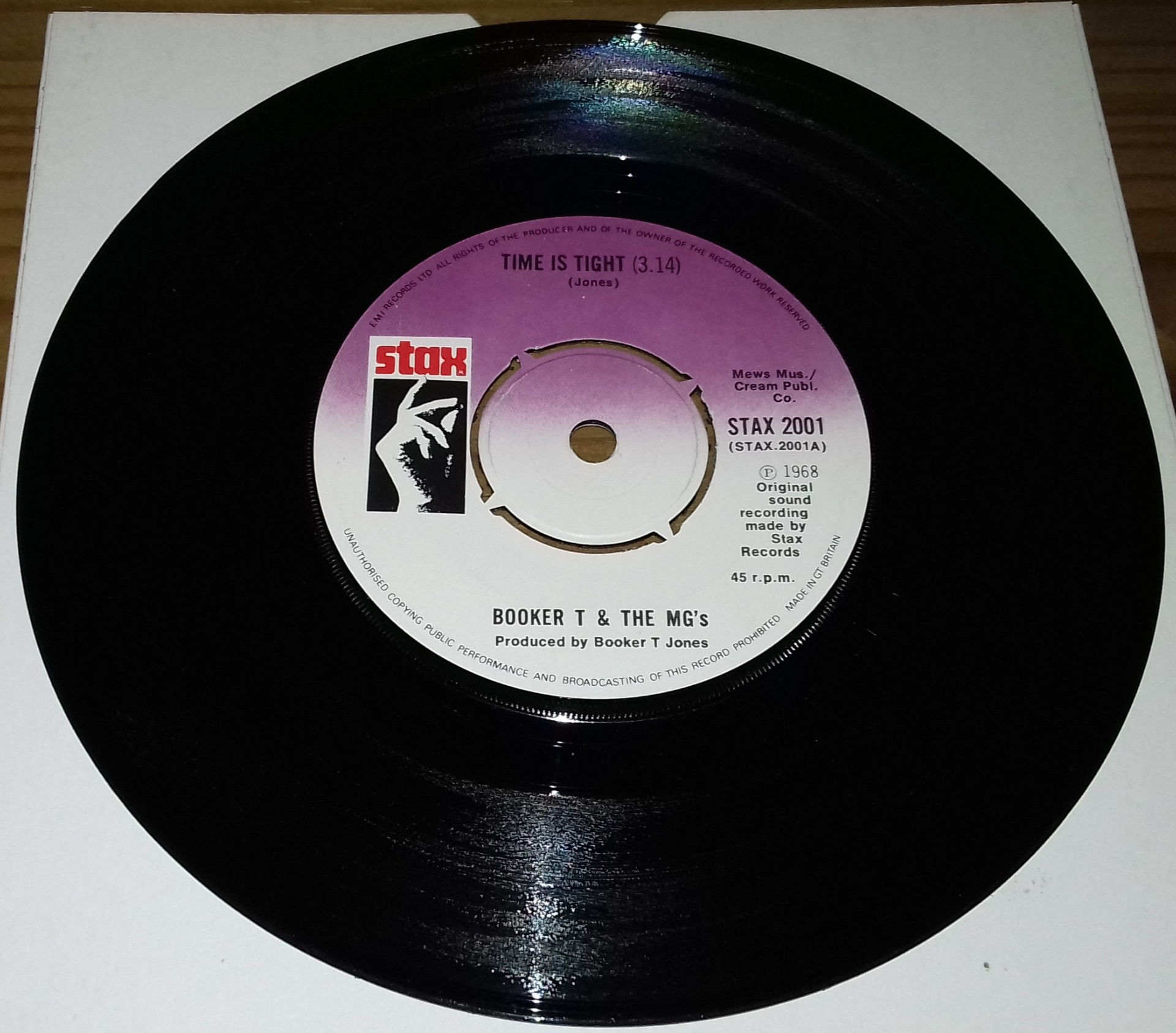 Booker T & The MG's - Time Is Tight / Soul Limbo (7", Single, RE) (Stax)