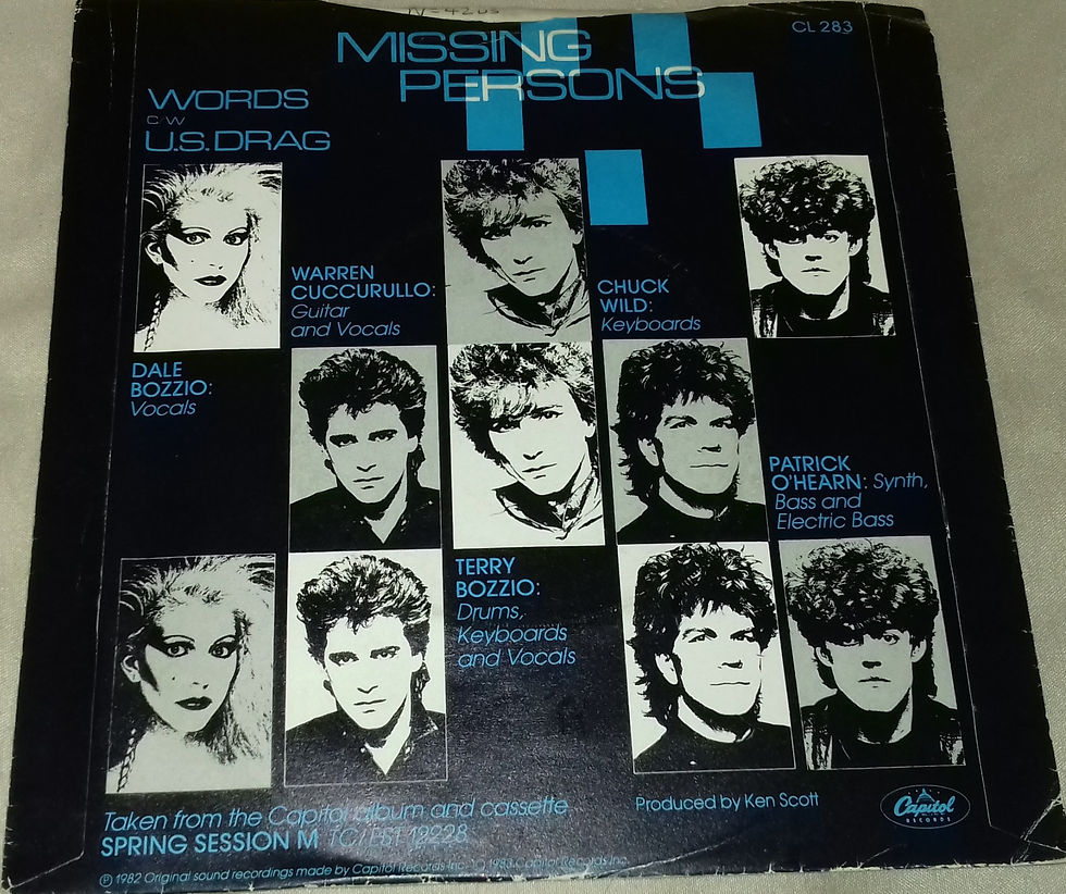 Miniaturbild: Missing Persons - Words (7", Single) (Capitol Records)