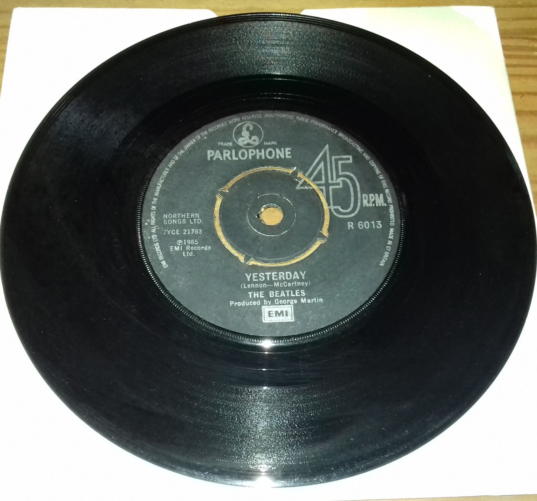 The Beatles - Yesterday c/w I Should Have Known Better (7", Single, Bla) (Parlop