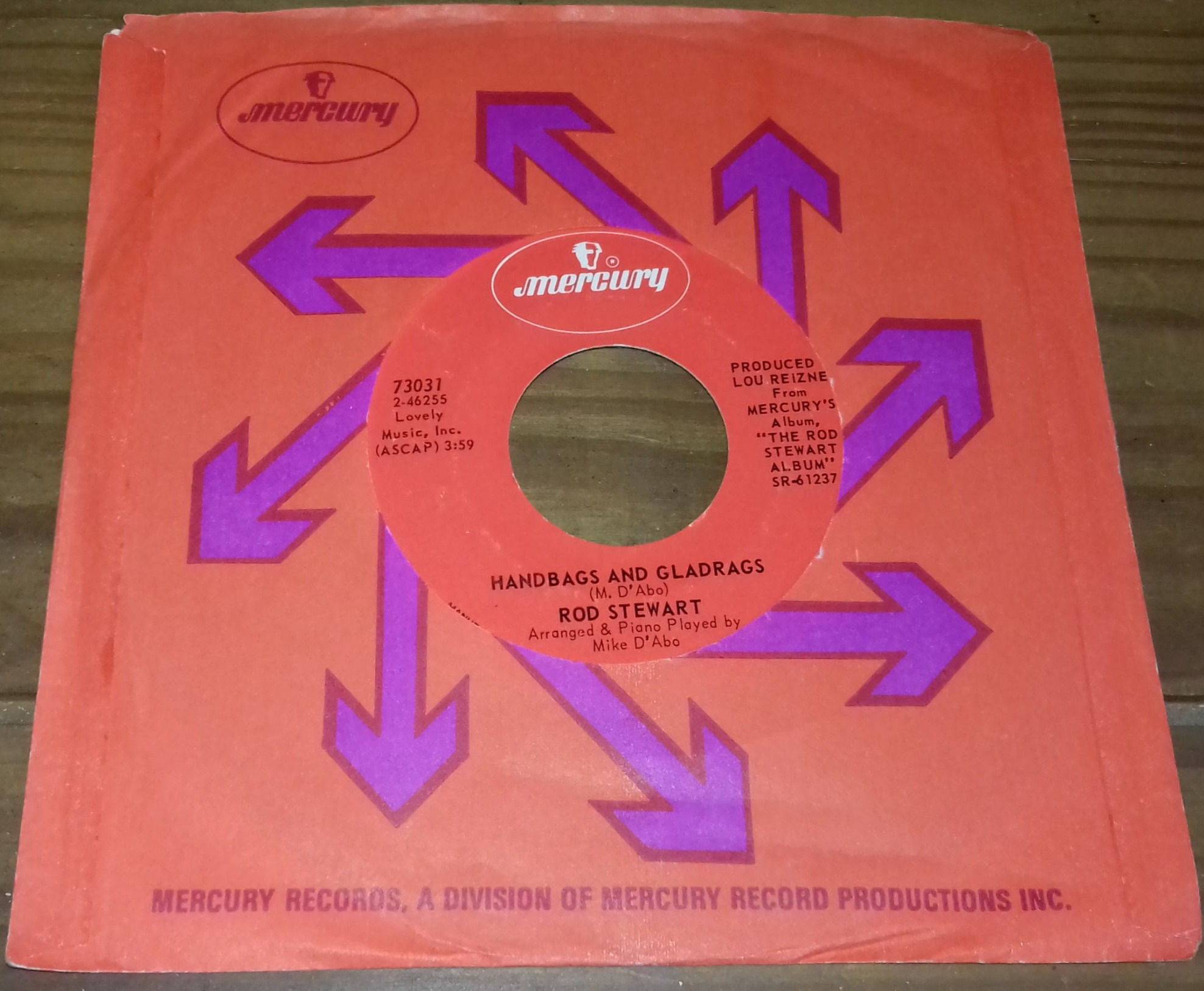 Rod Stewart - Handbags And Gladrags (7", Styrene) (Mercury)