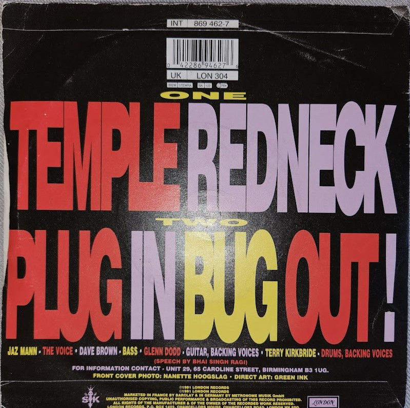 Miniatyrbild: Sandkings - Temple Redneck (7", Single) (London Records, London Records)
