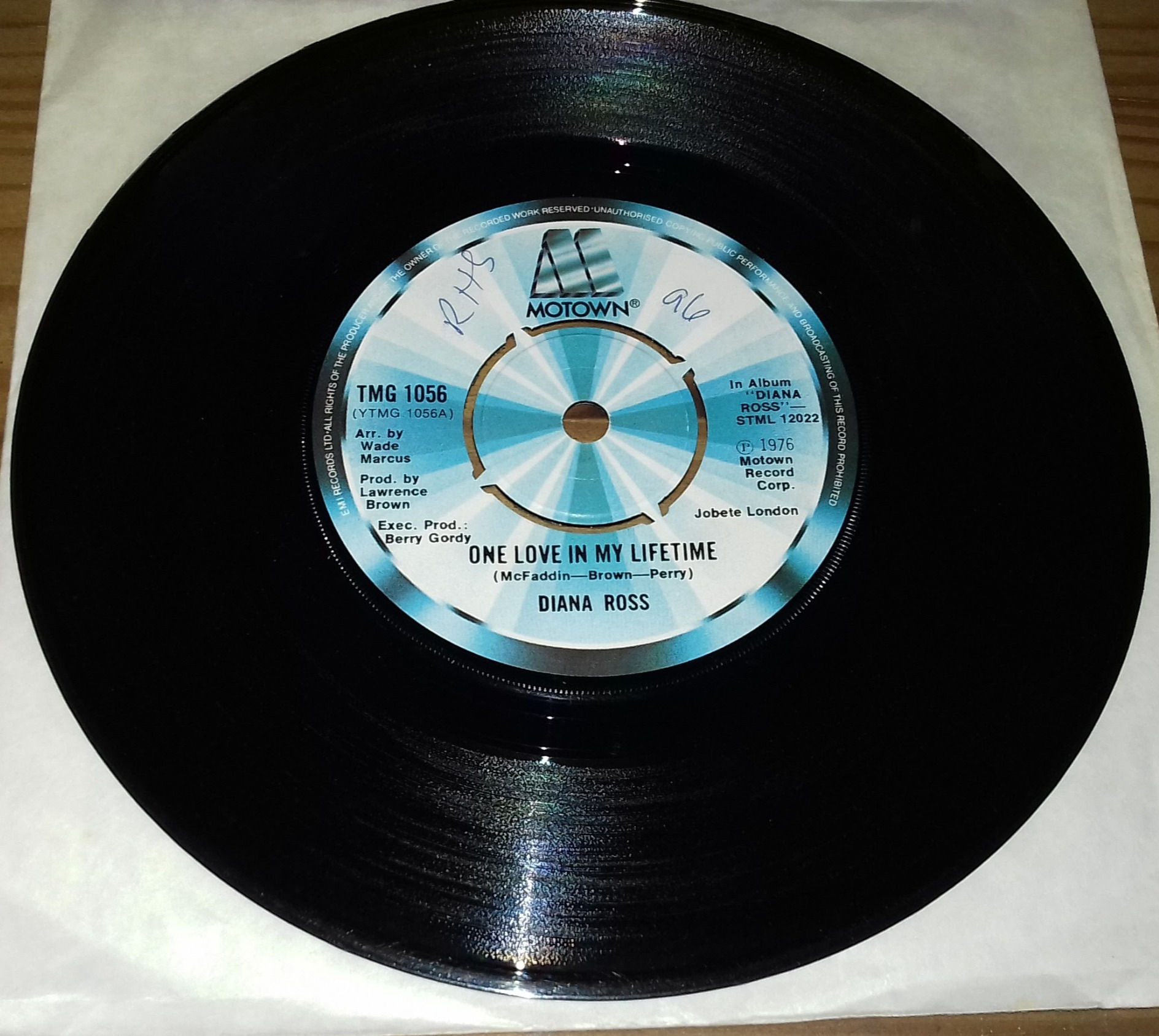 Diana Ross - One Love In My Lifetime (7", Single) (Motown)