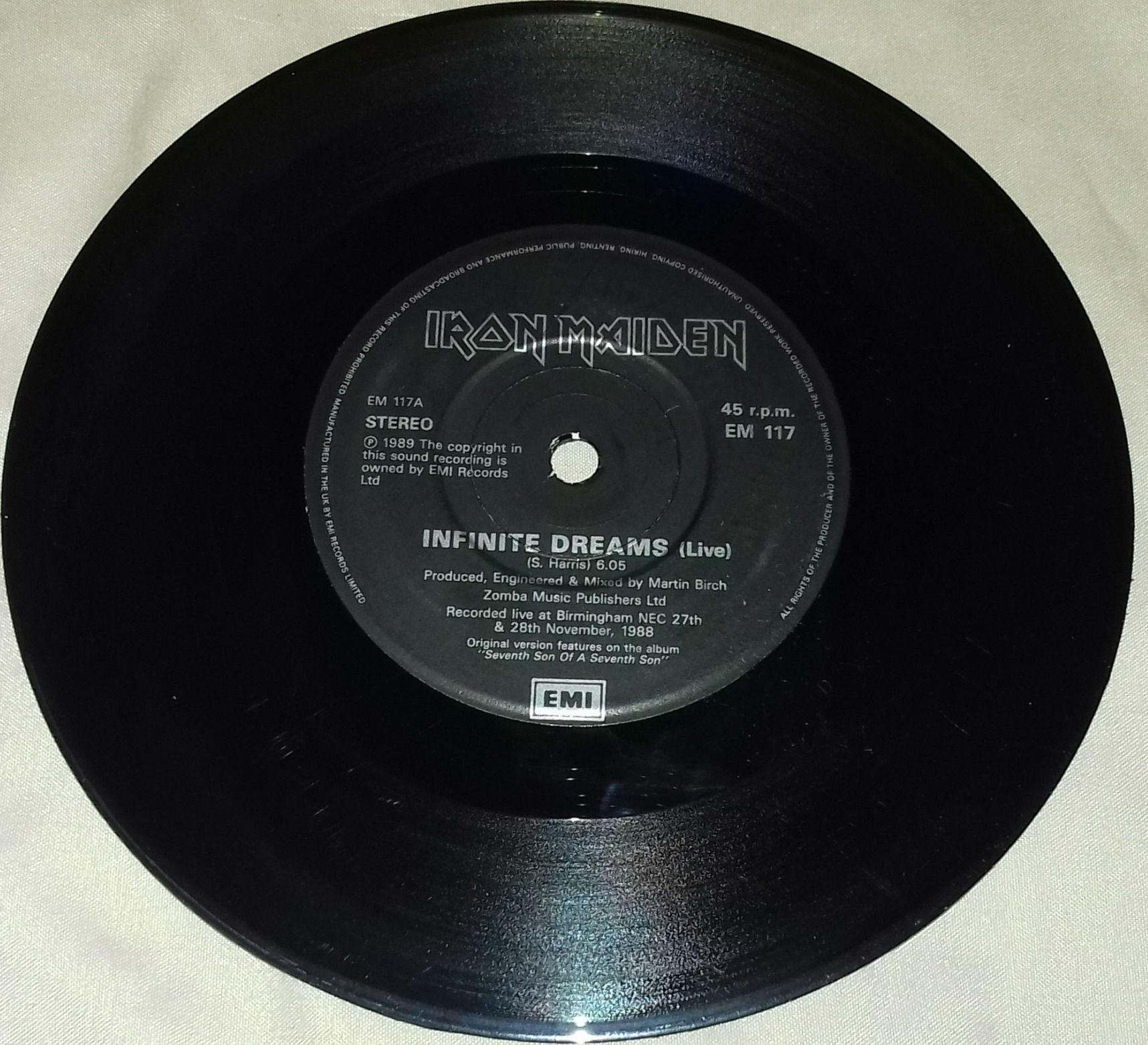 Iron Maiden - Infinite Dreams (7", Single) (EMI)