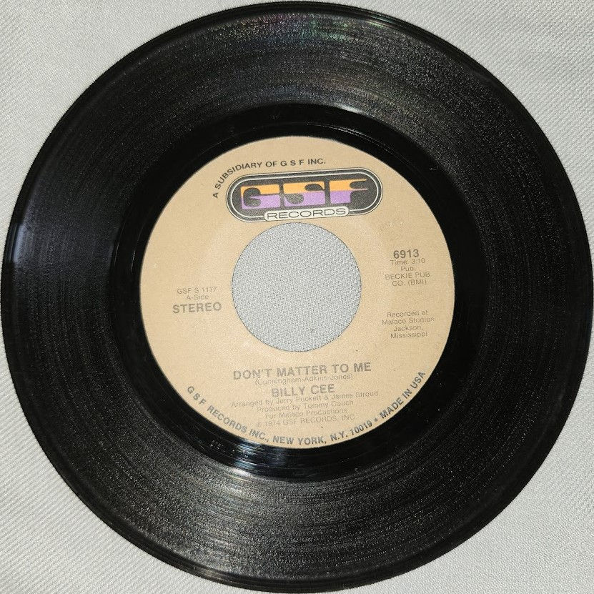 Billy Cee - Don't Matter To Me (7") (GSF Records)