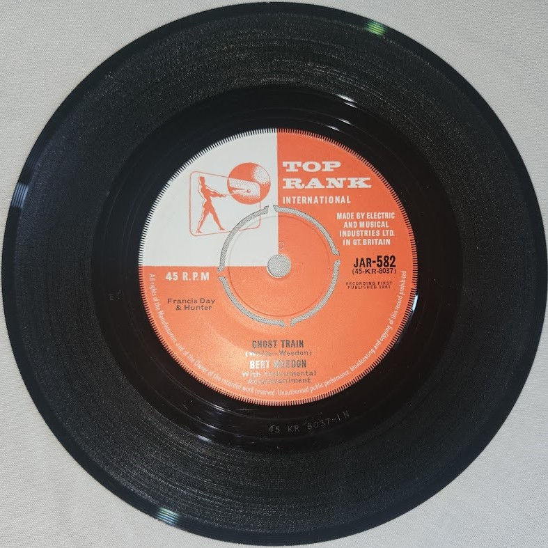 Bert Weedon - Ghost Train (7", Single, Mono) (Top Rank International)