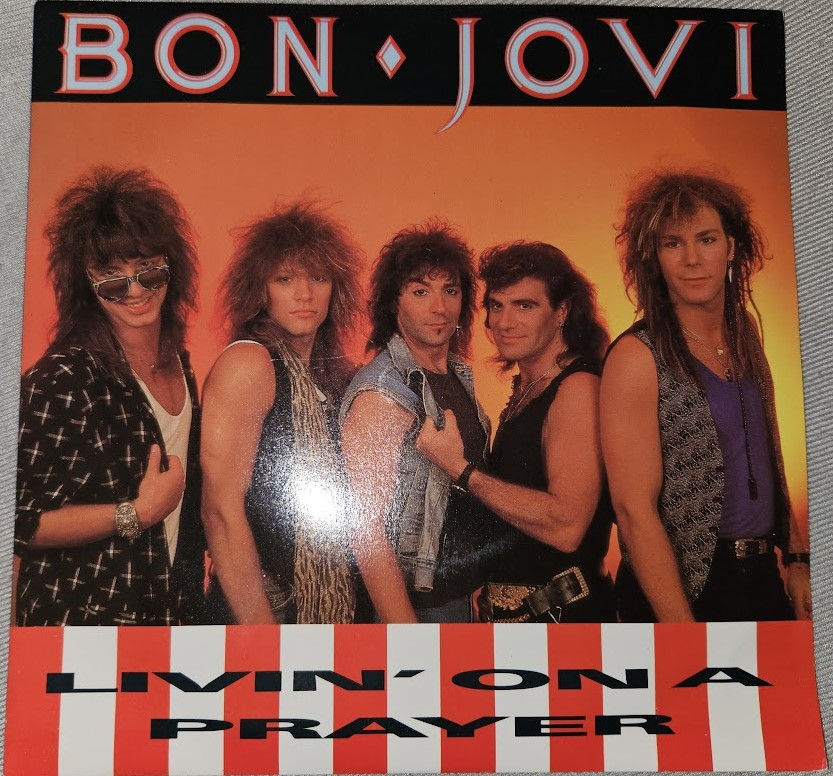 Bon Jovi - Livin' On A Prayer (7", Single, Pap) (Vertigo)